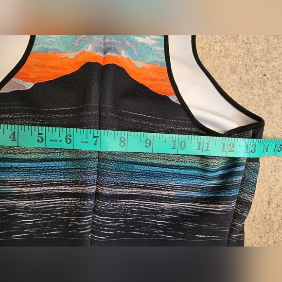 Clover Canyon Blue and Black Landscape Patterned Midi Dress. Size Xs - Picture 8 of 9